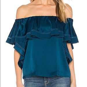 Rachel Zoe Gaia Off the shoulder ruffle top size 6